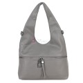 Голяма дамска чанта от еко кожа, в сив цвят. Код: 394
