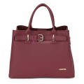 Елегантна дамска чанта от еко кожа, в цвят бордо. Код: 395
