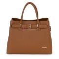 Елегантна дамска чанта от еко кожа, в кафяв цвят. Код: 395