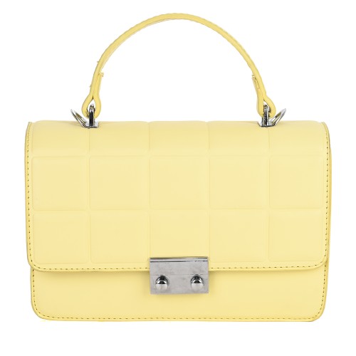 Дамска чанта от еко кожа в жълт цвят. Код: 395