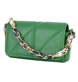  Дамска чанта от еко кожа в зелен цвят. Код: 4040