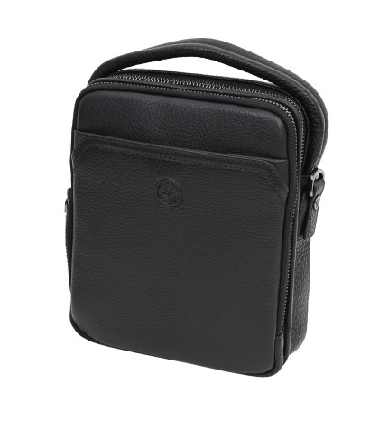 Мъжка чанта от естествена кожа в черен цвят. Код: 411