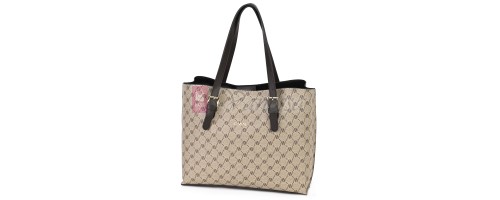 Елегантна дамска чанта от висококачествена еко кожа в бежов цвят. Код: 421