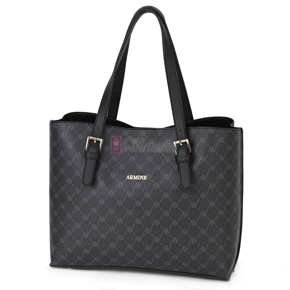 Елегантна дамска чанта от висококачествена еко кожа в черен цвят. Код: 421