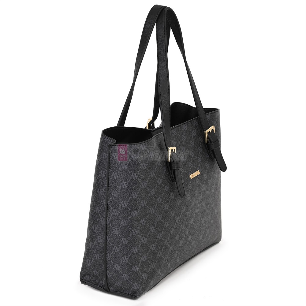 Елегантна дамска чанта от висококачествена еко кожа в черен цвят. Код: 421