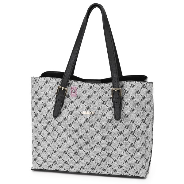 Елегантна дамска чанта от висококачествена еко кожа в сив цвят. Код: 421