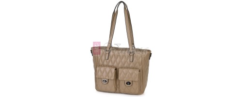 Ежедневна дамска чанта от еко кожа, в бежов цвят. Код: 430 Ежедневна дамска чанта от еко кожа, в бежов цвят. Код: 430