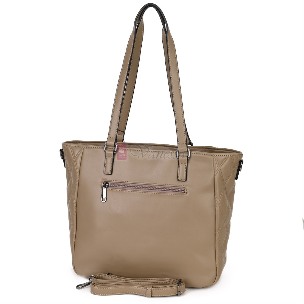 Ежедневна дамска чанта от еко кожа, в бежов цвят. Код: 430 Ежедневна дамска чанта от еко кожа, в бежов цвят. Код: 430