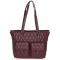Ежедневна дамска чанта от еко кожа, в цвят бордо. Код: 430