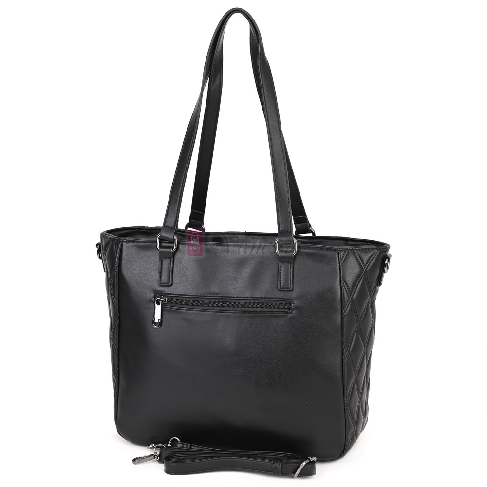 Ежедневна дамска чанта от еко кожа, в черен цвят. Код: 430 Ежедневна дамска чанта от еко кожа, в черен цвят. Код: 430