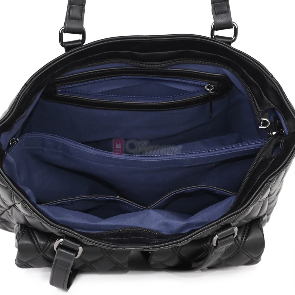 Ежедневна дамска чанта от еко кожа, в черен цвят. Код: 430 Ежедневна дамска чанта от еко кожа, в черен цвят. Код: 430