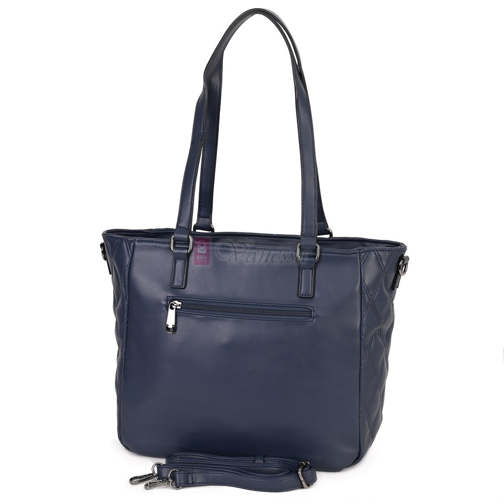 Ежедневна дамска чанта от еко кожа, в тъмносин цвят. Код: 430 Ежедневна дамска чанта от еко кожа, в тъмносин цвят. Код: 430