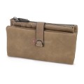 Средно дамско портмоне от висококачествена еко кожа в бежов цвят Код: 432-1