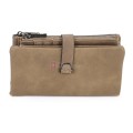 Средно дамско портмоне от висококачествена еко кожа в бежов цвят Код: 432-1