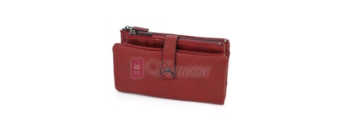 Средно дамско портмоне от висококачествена еко кожа в червен цвят Код: 432-1 Средно дамско портмоне от висококачествена еко кожа в червен цвят Код: 432-1