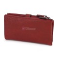 Средно дамско портмоне от висококачествена еко кожа в червен цвят Код: 432-1