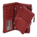 Средно дамско портмоне от висококачествена еко кожа в червен цвят Код: 432-1