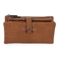 Средно дамско портмоне от висококачествена еко кожа в кафяв цвят Код: 432-1