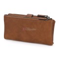 Средно дамско портмоне от висококачествена еко кожа в кафяв цвят Код: 432-1