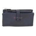 Средно дамско портмоне от висококачествена еко кожа в тъмносин цвят Код: 432-1