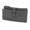 Средно дамско портмоне от висококачествена еко кожа в тъмносив цвят Код: 432-1