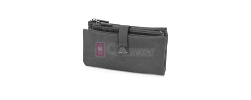 Средно дамско портмоне от висококачествена еко кожа в тъмносив цвят Код: 432-1 Средно дамско портмоне от висококачествена еко кожа в тъмносив цвят Код: 432-1