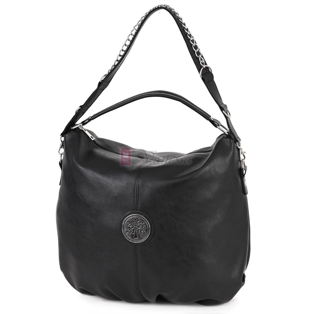 Ежедневна дамска чанта от еко кожа, в черен цвят. Код: 453 Ежедневна дамска чанта от еко кожа, в черен цвят. Код: 453