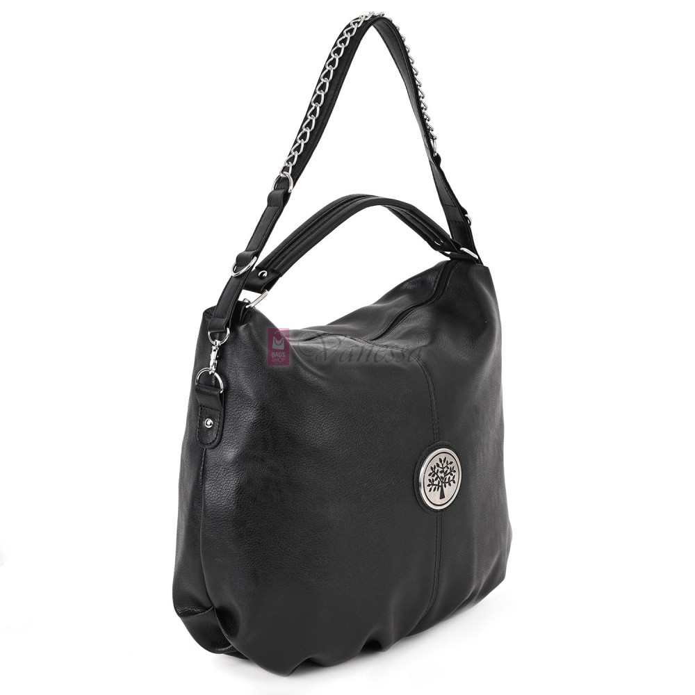 Ежедневна дамска чанта от еко кожа, в черен цвят. Код: 453 Ежедневна дамска чанта от еко кожа, в черен цвят. Код: 453