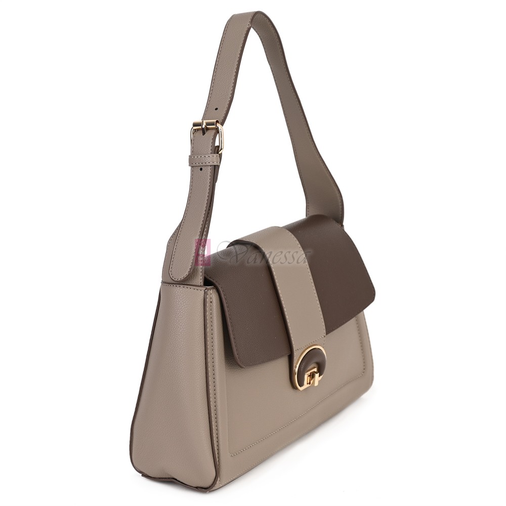 Дамска чанта от екологична кожа в бежов цвят. Код: MC453