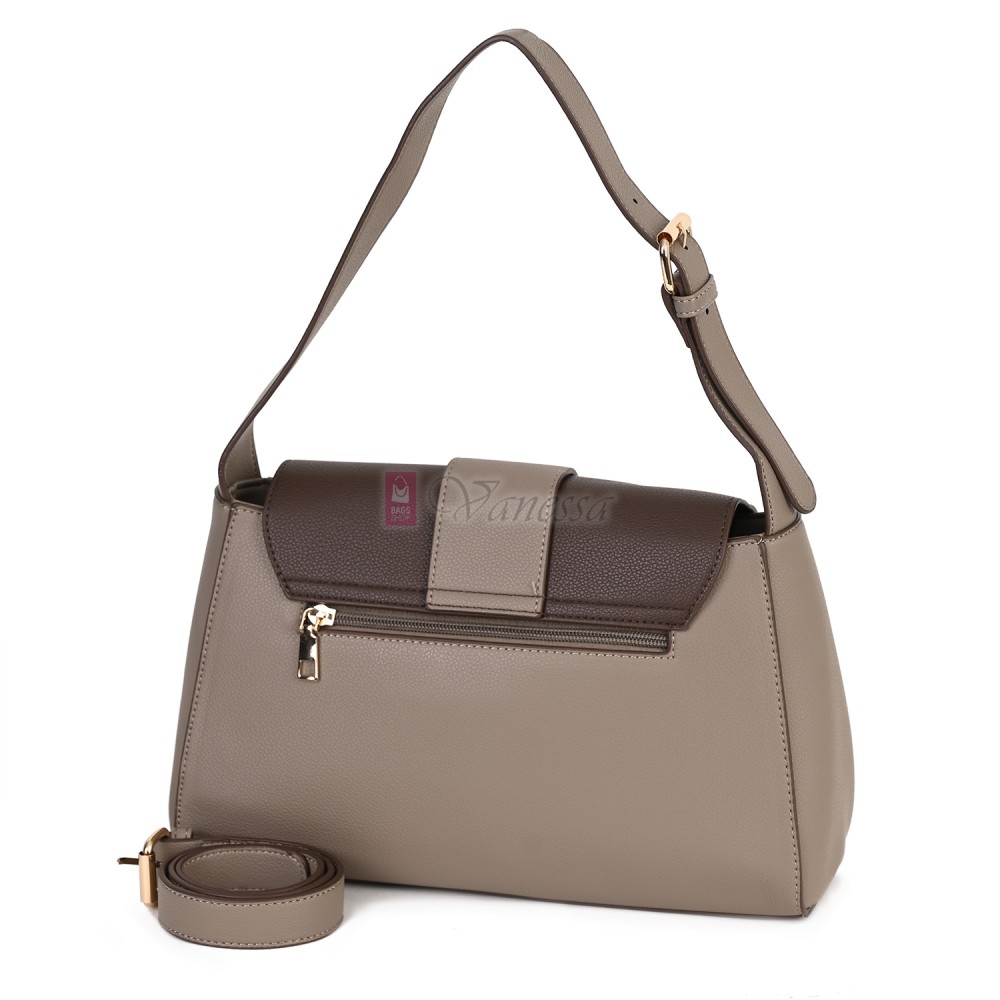 Дамска чанта от екологична кожа в бежов цвят. Код: MC453