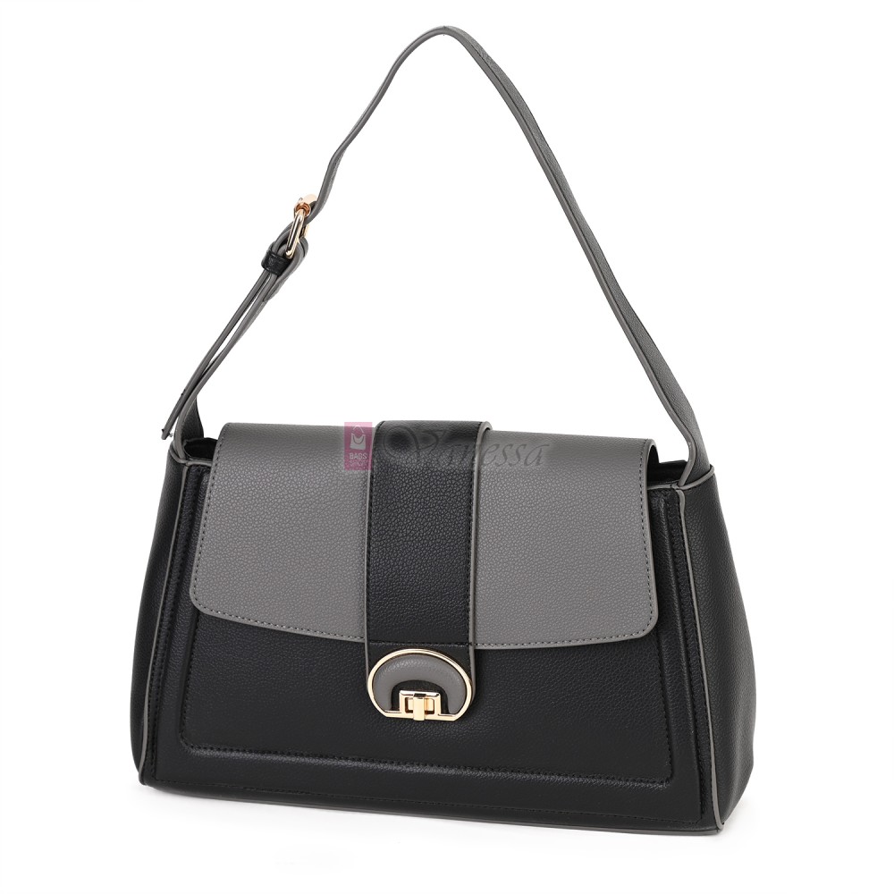 Дамска чанта от екологична кожа в черен цвят. Код: MC453