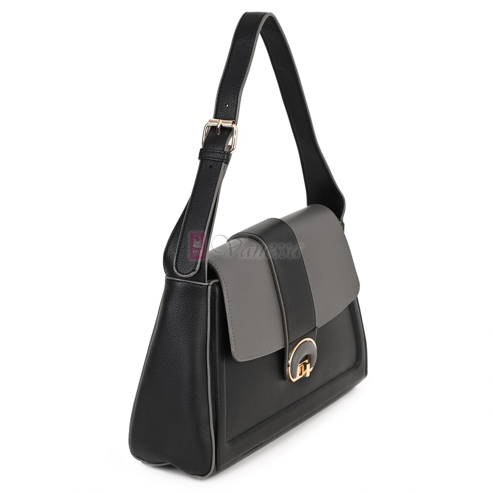 Дамска чанта от екологична кожа в черен цвят. Код: MC453