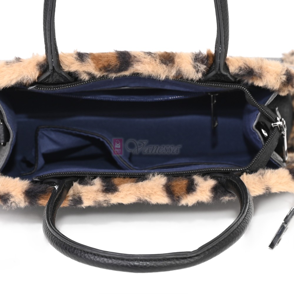  Дамска чанта от екологична кожа в черен цвят. Код: 461