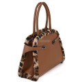  Дамска чанта от екологична кожа в кафяв цвят. Код: 461