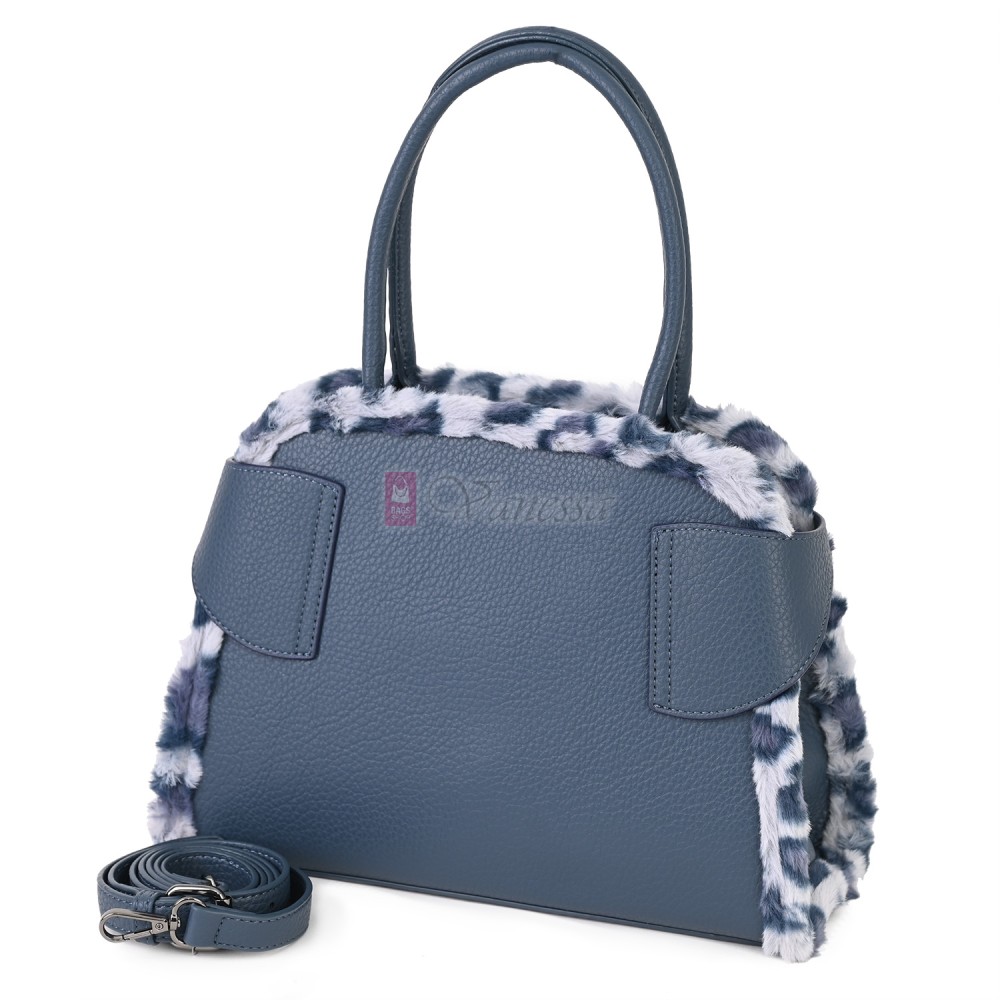  Дамска чанта от екологична кожа в син цвят. Код: 461