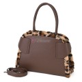  Дамска чанта от екологична кожа в тъмнокафяв цвят. Код: 461