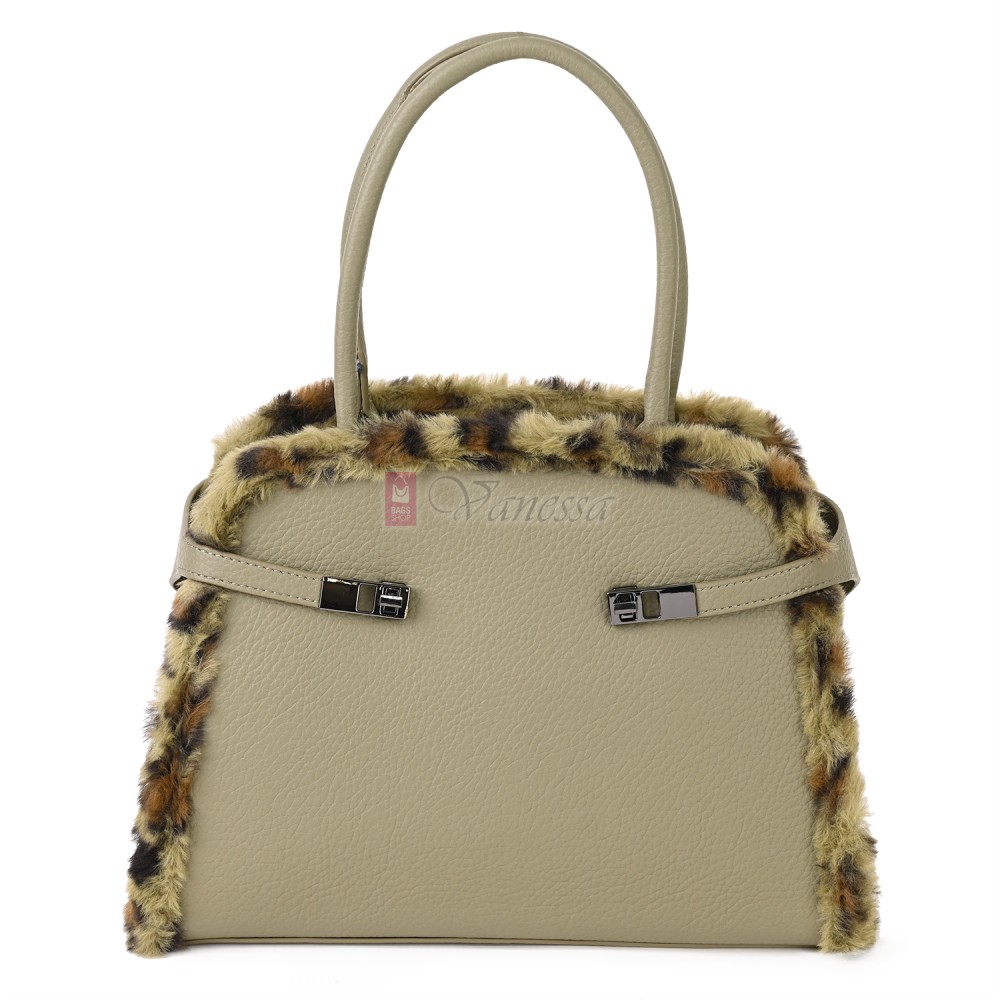  Дамска чанта от екологична кожа в светлозелен цвят. Код: 461