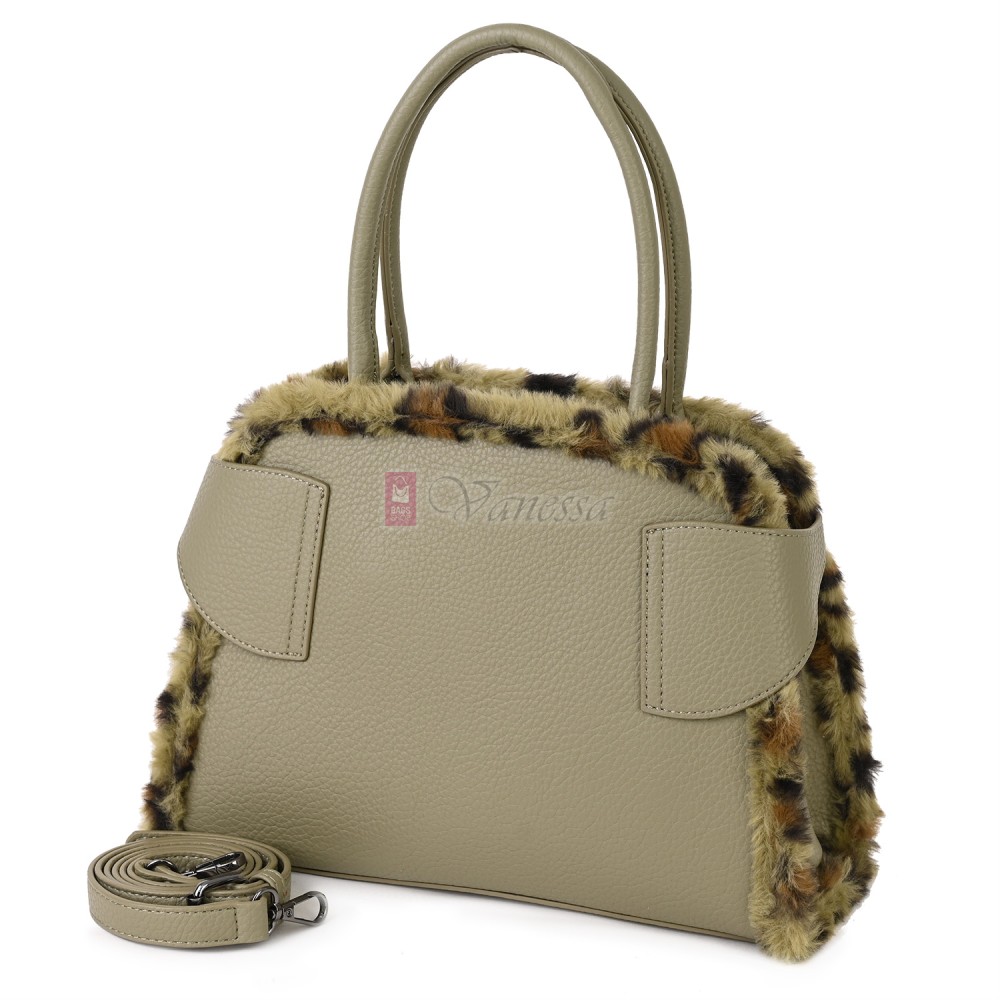  Дамска чанта от екологична кожа в светлозелен цвят. Код: 461