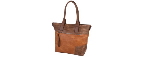  Дамска чанта от еко кожа в светлокафяв цвят. Код: 472