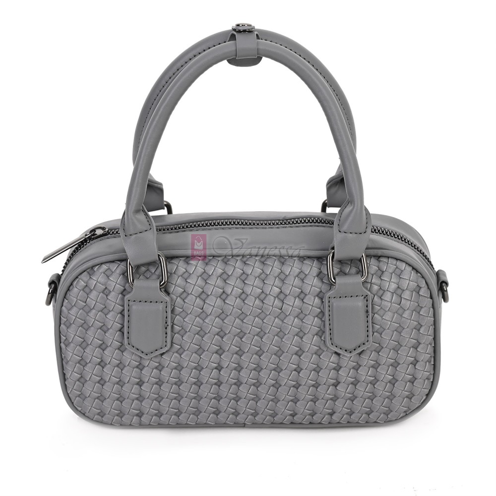 Малка дамска чанта от еко кожа, в сив цвят. Код: 478 Малка дамска чанта от еко кожа, в сив цвят. Код: 478