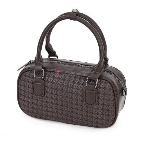 Малка дамска чанта от еко кожа, в тъмнокафяв цвят. Код: 478