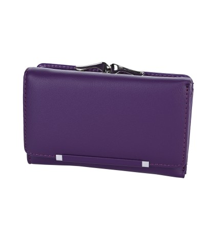 Дамско портмоне от висококачествена еко кожа в лилав цвят. КОД: 4785