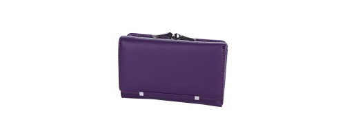 Дамско портмоне от висококачествена еко кожа в лилав цвят. КОД: 4785