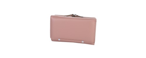 Дамско портмоне от висококачествена еко кожа в розов цвят. КОД: 4785