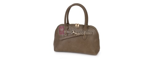 Малка дамска чанта от еко кожа, в тъмнобежов цвят. Код: 483