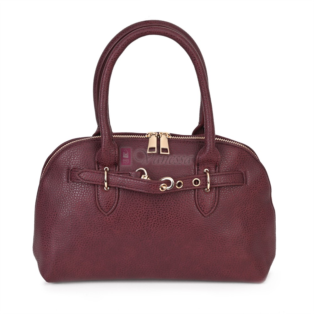 Малка дамска чанта от еко кожа, в цвят бордо. Код: 483