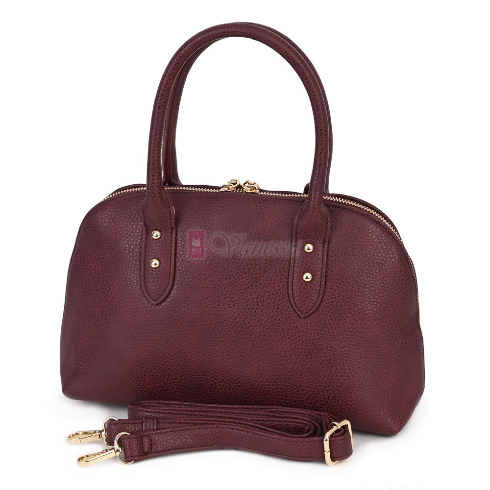 Малка дамска чанта от еко кожа, в цвят бордо. Код: 483