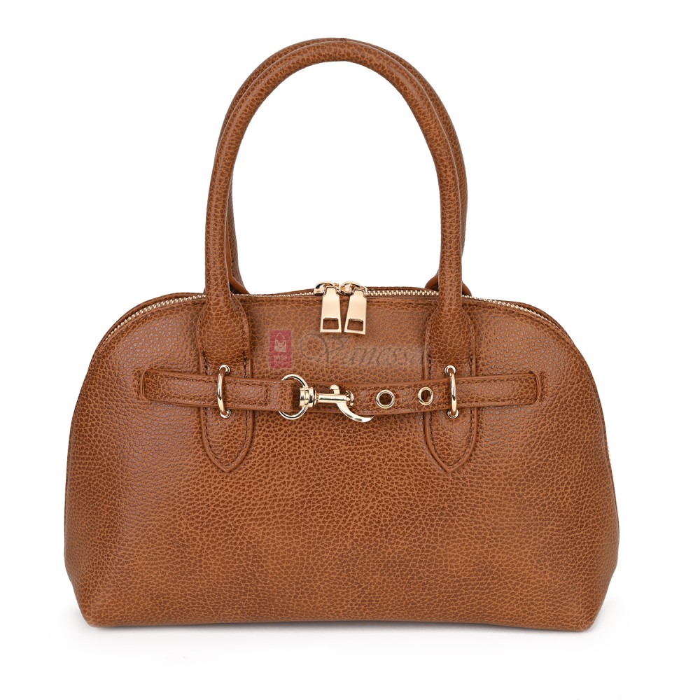 Малка дамска чанта от еко кожа, в кафяв цвят. Код: 483