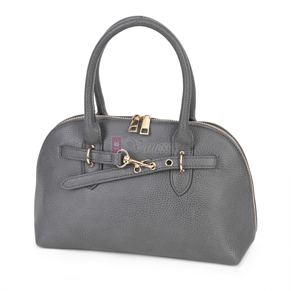 Малка дамска чанта от еко кожа, в сив цвят. Код: 483