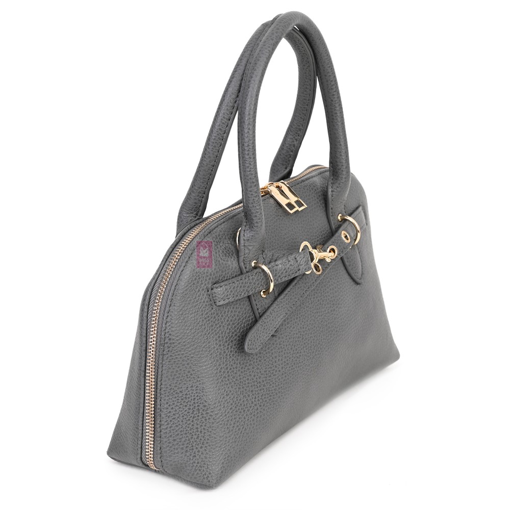 Малка дамска чанта от еко кожа, в сив цвят. Код: 483